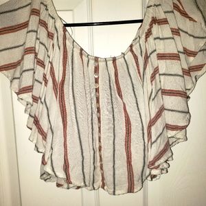 Bohemian Ruffled Crop Top